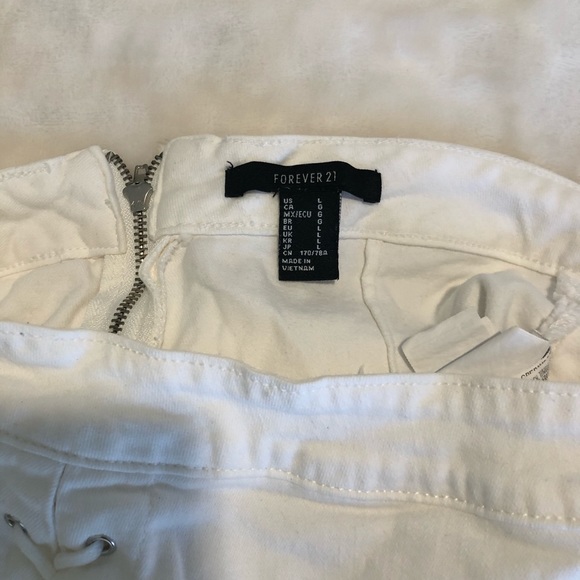 High waisted white skirt size large - Picture 2 of 5